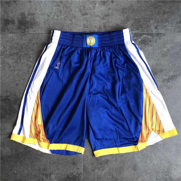 Men NBA Golden State Warriors Blue Shorts 04161
